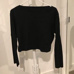 Black cropped sweater